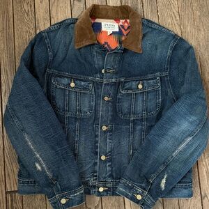 Polo Denim & Supply Ralph Lauren Aztec Blanket Lined Denim Jacket XXL
